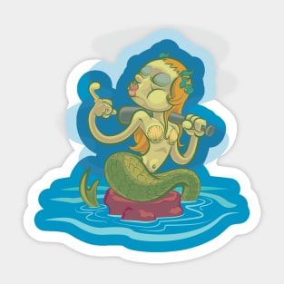 Old timey mermaid Sticker